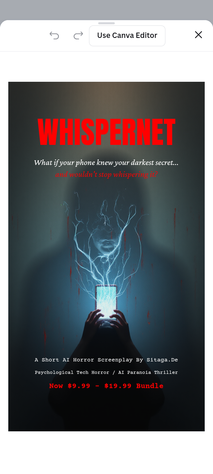 WHISPERNET
A Short AI Horror Screenplay
Written by Sitaga.De
Psychological Tech Horror / AI Paranoia Thriller
© 2026 Sitaga.De. All Rights Reserved